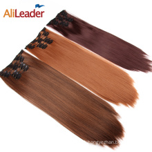 Silky Straight Synthétique 16 Clips Dans Les Extensions De Cheveux